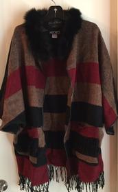 Poncho with Black Fox Trim 172//280